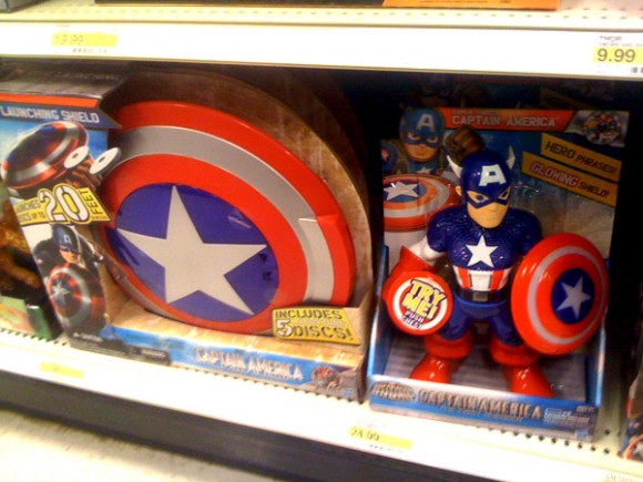 Captain America Large Kids Figure and weird role play Cap Shield