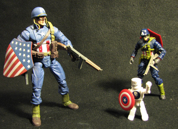 Captain America: The First Avenger WWII Cap and Marvel Legends WWII Cap